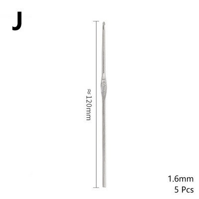 Βελόνα για βελονάκι 5 τμχ 0,6mm-2,5mm Μικρολεπτό γάντζο δαντέλας Βελόνες πλεξίματος και βελονάκι DIY Πλεκτά στο χέρι Αξεσουάρ ραπτικής