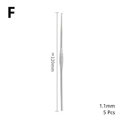 Βελόνα για βελονάκι 5 τμχ 0,6mm-2,5mm Μικρολεπτό γάντζο δαντέλας Βελόνες πλεξίματος και βελονάκι DIY Πλεκτά στο χέρι Αξεσουάρ ραπτικής