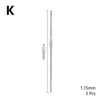 Βελόνα για βελονάκι 5 τμχ 0,6mm-2,5mm Μικρολεπτό γάντζο δαντέλας Βελόνες πλεξίματος και βελονάκι DIY Πλεκτά στο χέρι Αξεσουάρ ραπτικής