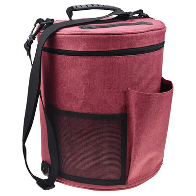 Μάλλινη τσάντα οργάνωσης αποθήκευσης καμβά για βελόνες πλεξίματος Νήμα μπάλα κροσέ προμήθειες Organizer Tote για εργαλεία ύφανσης Τσάντα με βελονάκι