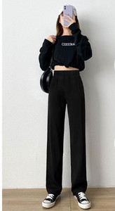 Pantaloni de dama cu talie inalta si picioare late