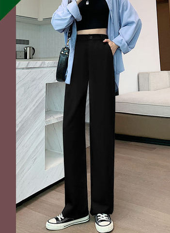 Pantaloni de dama cu talie inalta si picioare late