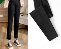 Pantaloni de dama de culoare uni cu buzunar