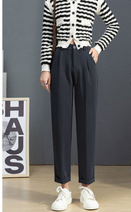 Pantaloni de dama model lat cu buzunar si nasturi