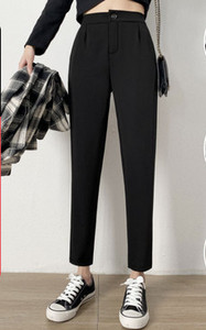 Pantaloni de dama model lat cu buzunar si nasturi