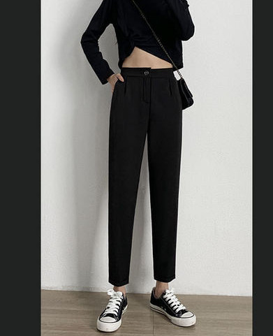 Pantaloni de dama model lat cu buzunar si nasturi