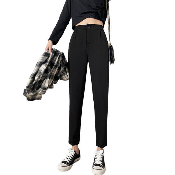 Pantaloni de dama model lat cu buzunar si nasturi