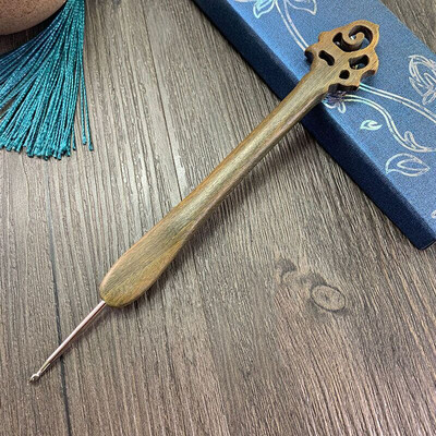 Βελονάκι σανταλόξυλο Χειροποίητη βελόνα πλεξίματος Δαντέλα Agulha από ανοξείδωτο ατσάλι για πλέξιμο