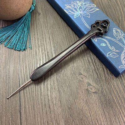 Βελονάκι σανταλόξυλο Χειροποίητη βελόνα πλεξίματος Δαντέλα Agulha από ανοξείδωτο ατσάλι για πλέξιμο