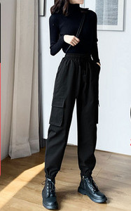 Γυναικείο casual παντελόνι με τσέπη και κορδόνια