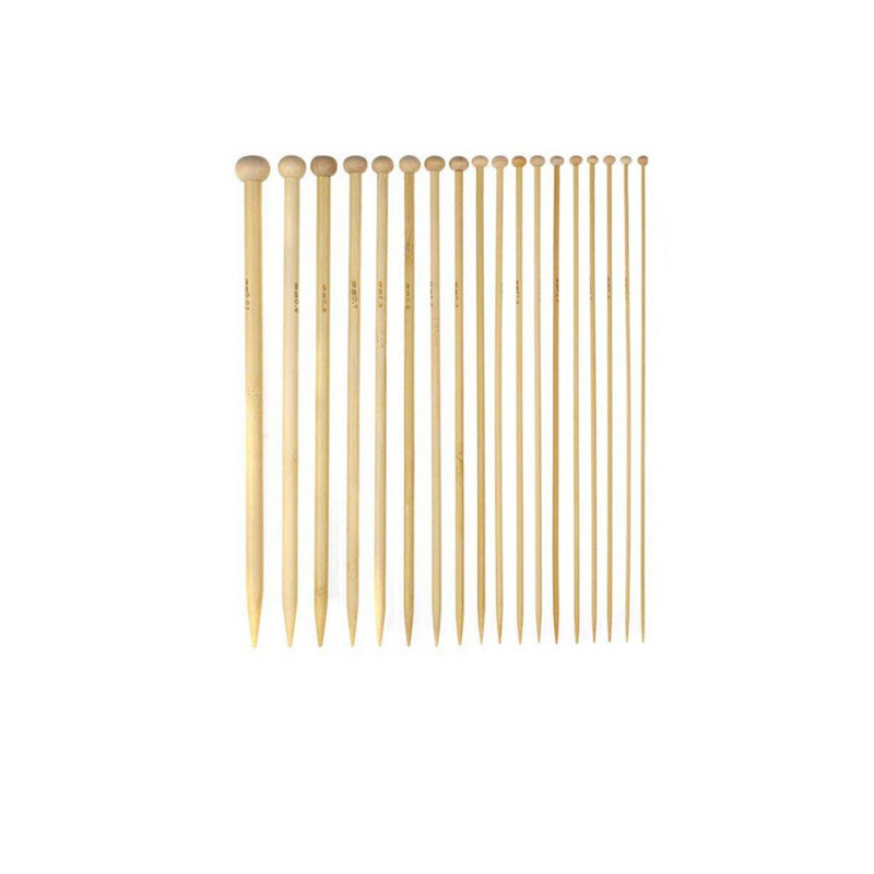 36 τμχ Σετ βελόνες πλεξίματος από μπαμπού ίσια 12 τμχ 0,6-1,9 χιλιοστά Γάντζος βελονών με βελονάκι με τσάντα αποθήκευσης Κιτ αξεσουάρ ραπτικής DIY
