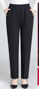 Vabaaja triibulised taskuga püksid