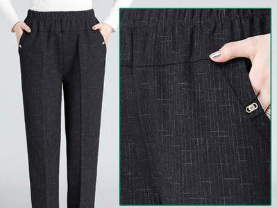 Vabaaja triibulised taskuga püksid