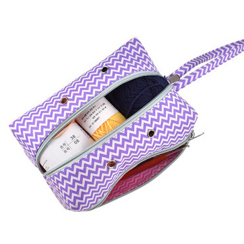 Органайзер за чанта за съхранение на прежди с разделител за плетене на една кука Организация за плетене Преносим държач за прежди Тоте за пътуване