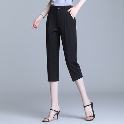 Γυναικείο παντελόνι ψηλόμεσο σε μαύρο χρώμα - δύο μοντέλα