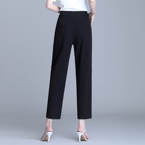 Pantaloni de dama cu element metalic