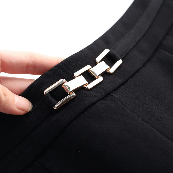 Pantaloni de dama cu element metalic