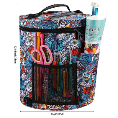 Mitme taskuga lõngahoidla Suur käsitöövahend õlarihmaga kandekott õmblemistarvikute jaoks Art Organize käsitöö