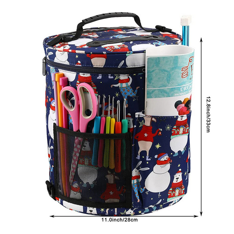 Mitme taskuga lõngahoidla Suur käsitöövahend õlarihmaga kandekott õmblemistarvikute jaoks Art Organize käsitöö