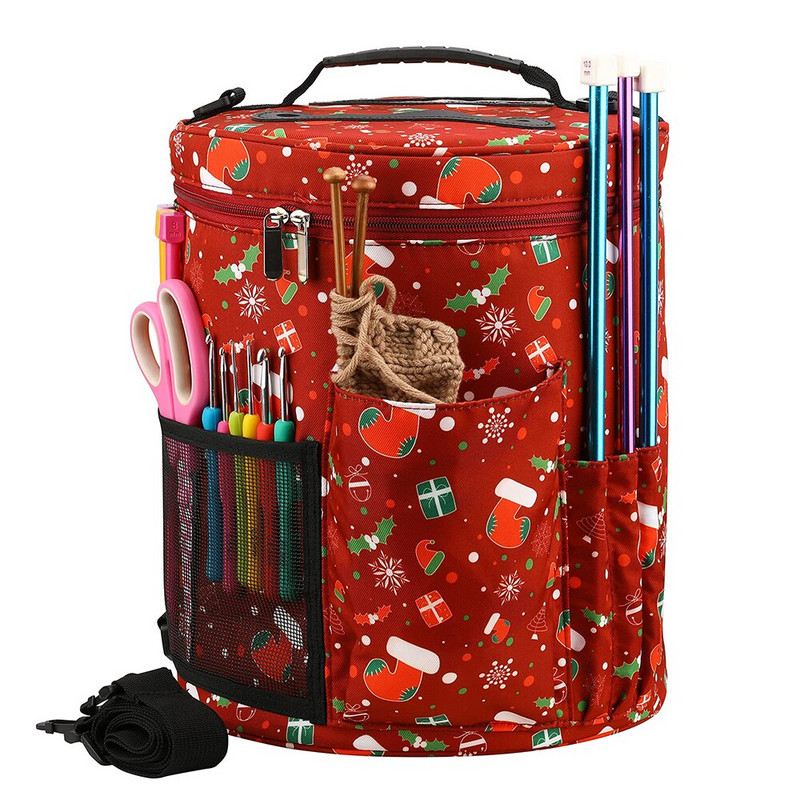 Mitme taskuga lõngahoidla Suur käsitöövahend õlarihmaga kandekott õmblemistarvikute jaoks Art Organize käsitöö