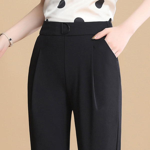 Μοντέρνο παντελόνι τσέπης με ψηλή μέση για γυναίκες