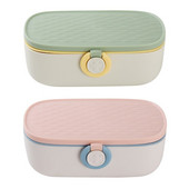 Cutie de depozitare din plastic de uz casnic cu tavă detașabilă Carcasă portabilă multifuncțională pentru cusut, artizanat de aci