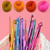 mylb 12 τμχ/σετ Νέο Πολύχρωμο Αλουμίνιο 2mm-10mm Χειροτεχνία Εργαλεία Ραπτικής Αξεσουάρ σπιτιού Αξεσουάρ Βελονάκι Νήματα Κιτ βελόνες πλεξίματος