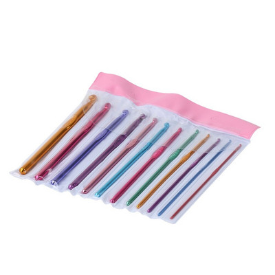mylb 12 τμχ/σετ Νέο Πολύχρωμο Αλουμίνιο 2mm-10mm Χειροτεχνία Εργαλεία Ραπτικής Αξεσουάρ σπιτιού Αξεσουάρ Βελονάκι Νήματα Κιτ βελόνες πλεξίματος