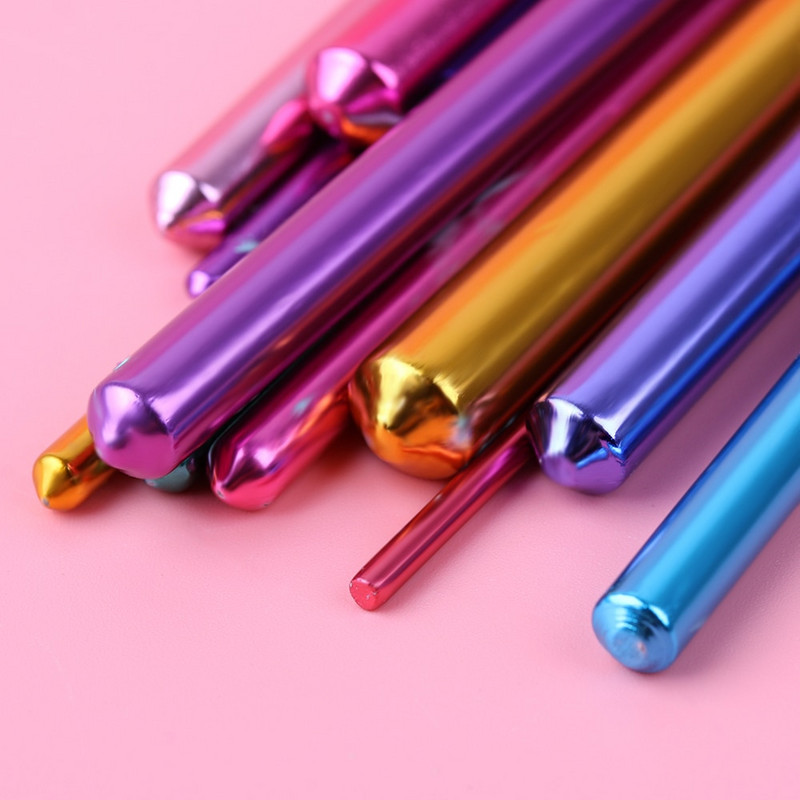 mylb 12 τμχ/σετ Νέο Πολύχρωμο Αλουμίνιο 2mm-10mm Χειροτεχνία Εργαλεία Ραπτικής Αξεσουάρ σπιτιού Αξεσουάρ Βελονάκι Νήματα Κιτ βελόνες πλεξίματος