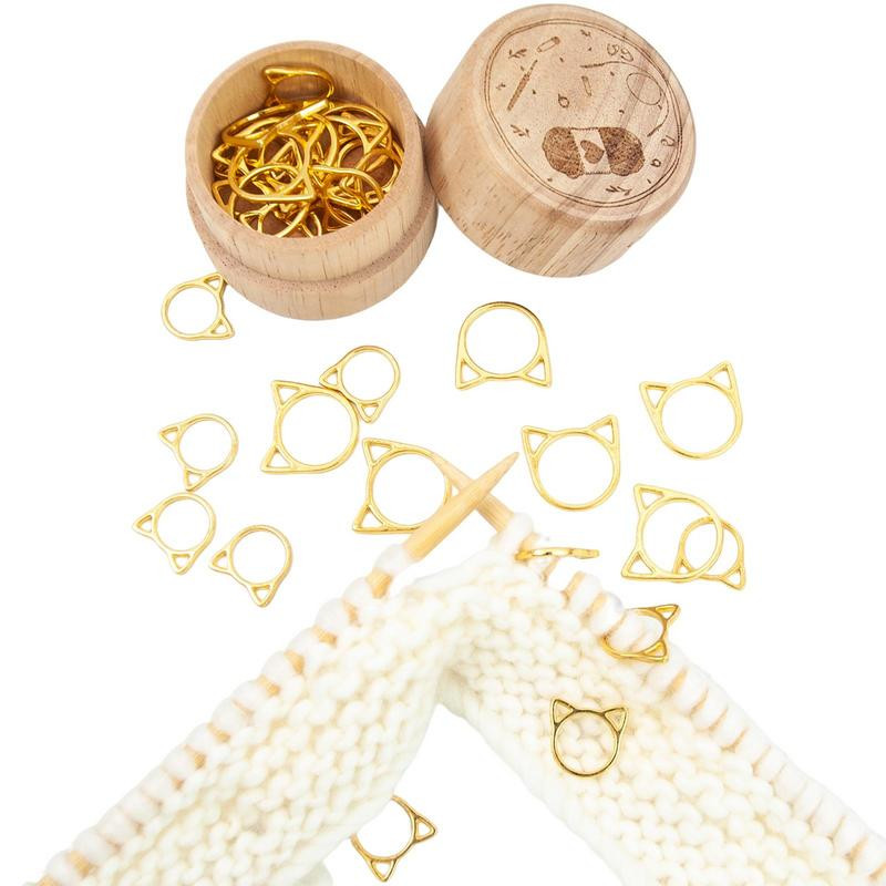 Μαρκαδόροι βελονιάς πλεξίματος 30 τμχ Μαρκαδόροι βελονιών για αυτιά γάτας Χωρίς απώλεια χρώματος Μαρκαδόροι νήματα πλεξίματος Κλειδαριά με βελονάκι 10 μεγάλα και 20 μικρά