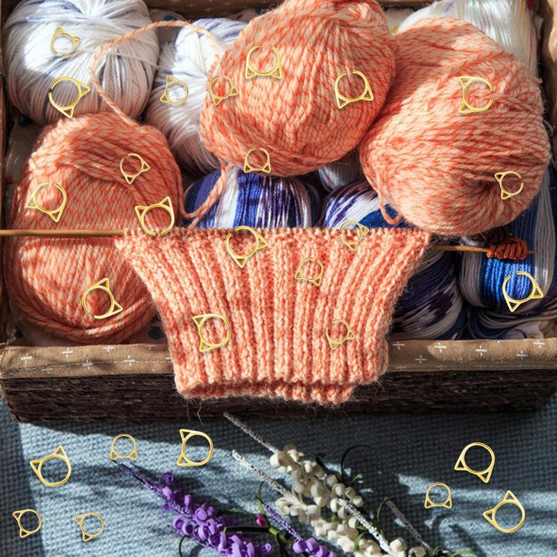 Μαρκαδόροι βελονιάς πλεξίματος 30 τμχ Μαρκαδόροι βελονιών για αυτιά γάτας Χωρίς απώλεια χρώματος Μαρκαδόροι νήματα πλεξίματος Κλειδαριά με βελονάκι 10 μεγάλα και 20 μικρά