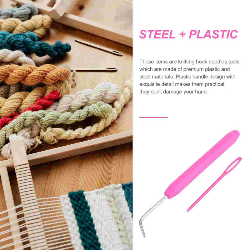 Heegelnõelad Nõelkonksud Kudumiskangas Käepide Ergonoomiline Knitter Diyset Tool Terviklõng Alumiiniumist punane habekonksuga