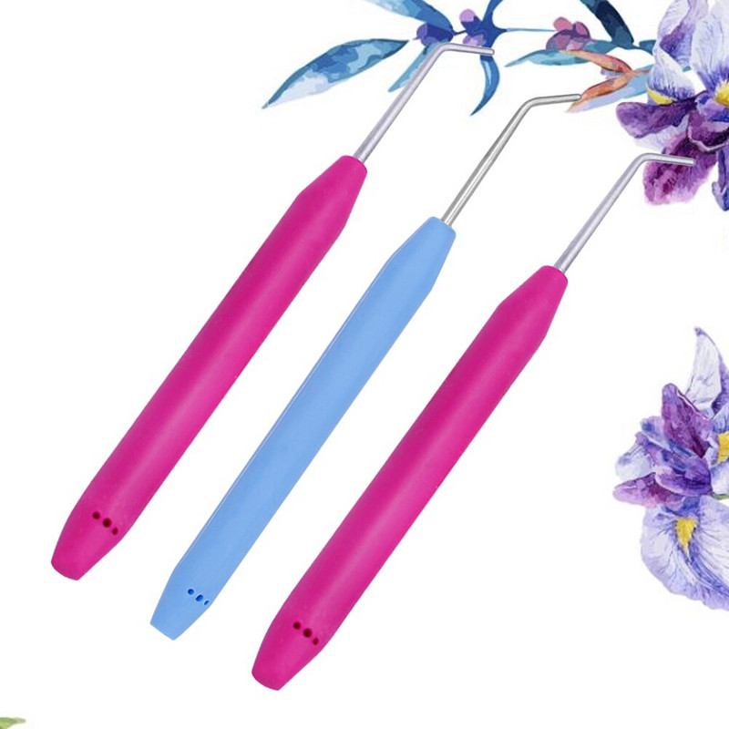 Heegelnõelad Nõelkonksud Kudumiskangas Käepide Ergonoomiline Knitter Diyset Tool Terviklõng Alumiiniumist punane habekonksuga