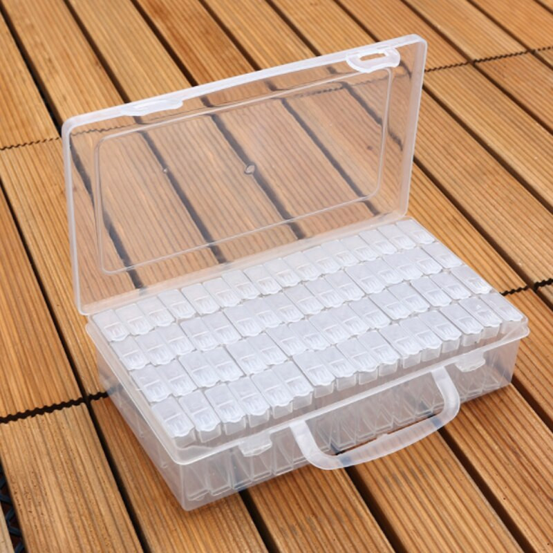 64/128/256 τεμ. Diamond Beads Storage Container Craft Beads Box Rhinestone Diamond Ebroidery Stone Storage Accessory Boxes μωσαϊκό
