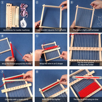 Направи си сам домашен стан Творческа машина за предене Машина за плетене на прежди Подарък Детска мъдрост за правене на малки играчки