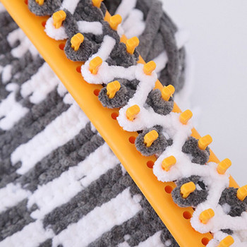 Ορθογώνιο DIY Πλεκτομηχανές κιτ αργαλειού κεντήματα Κλασική πλέκτρια μαλλί Πλαστική κάλτσα καπέλο κασκόλ Κασκόλ Σάλι Χειροποίητο εργαλείο πλέξης G