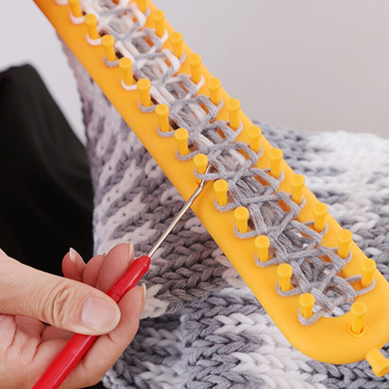 Ορθογώνιο DIY Πλεκτομηχανές κιτ αργαλειού κεντήματα Κλασική πλέκτρια μαλλί Πλαστική κάλτσα καπέλο κασκόλ Κασκόλ Σάλι Χειροποίητο εργαλείο πλέξης G