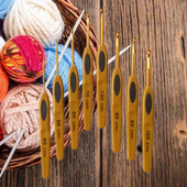 8 τμχ/Σετ Αλουμινένιο βελονάκι Κιτ βελόνες πλεξίματος Φουλάρι πουλόβερ Βελόνες ραψίματος Εργαλεία πλεξίματος Βολικά εργαλεία