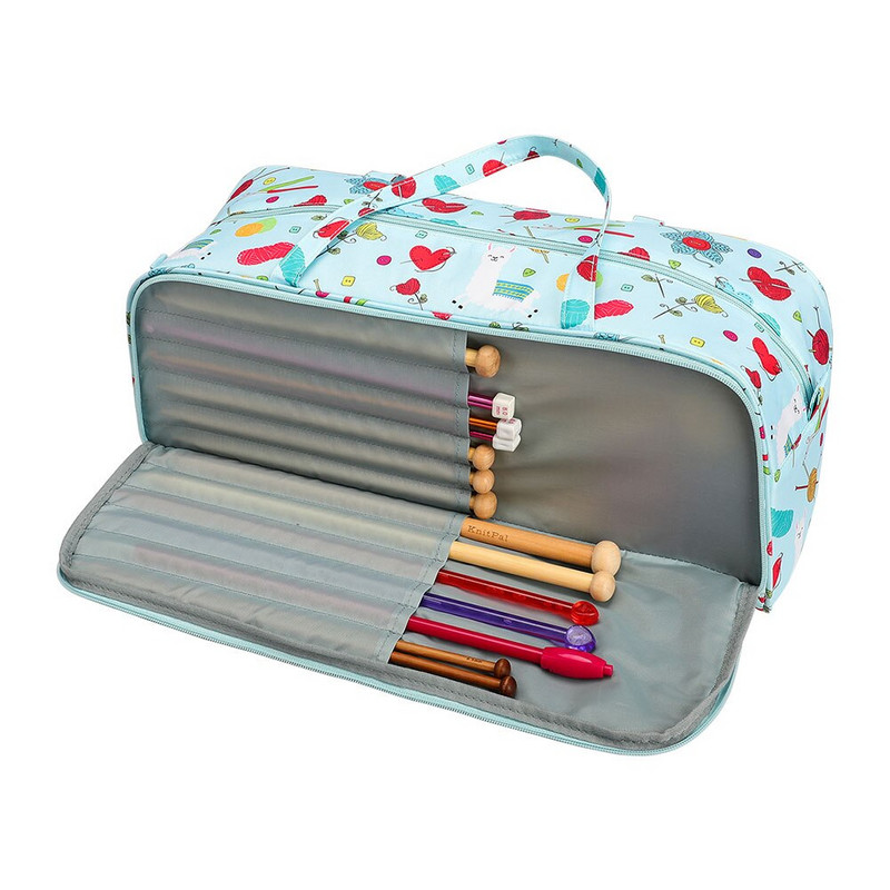 Kötőeszköz tárolótáska Gyapjú horgolótűk Cérnafonal Tárolótáska Varrótűk Kézitáska Barkács varrószerszám Szervezőtáska