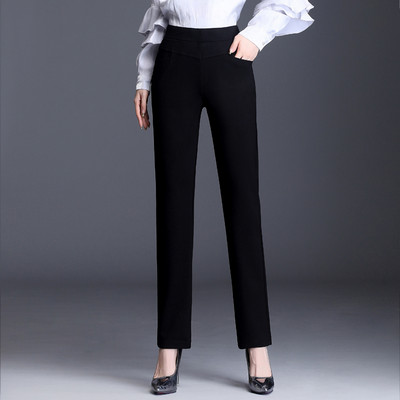 Naiste sirge säärega püksid veniva vöökohaga