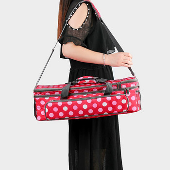 Τσάντα αποθήκευσης μαλλί με βελονάκι Κόκκινη πουά τύπωμα DIY Βελόνες πλεξίματος βελόνες ραπτικής με κλωστές ραπτικής
