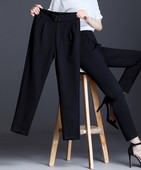 Γυναικείο κομψό παντελόνι σε μαύρο χρώμα