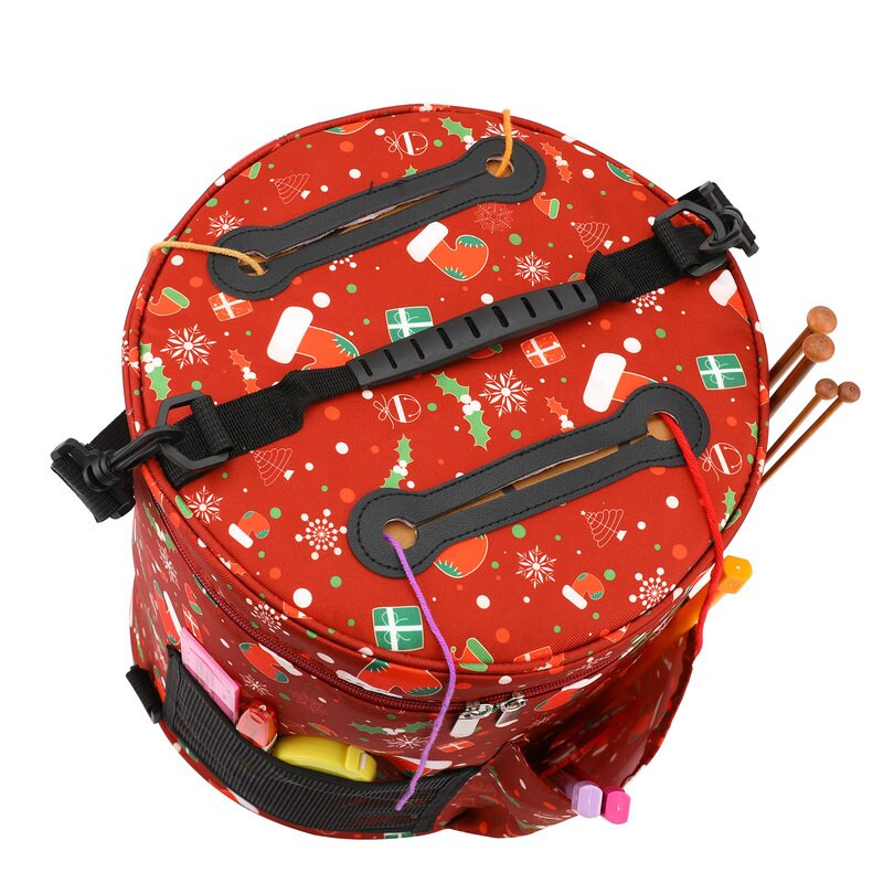 2022. Torba za pohranu pređe Pletena vunena torba s uzorkom snjegovića Velike torbe za pletenje za pređu Pribor za šivanje Božićni novogodišnji poklon