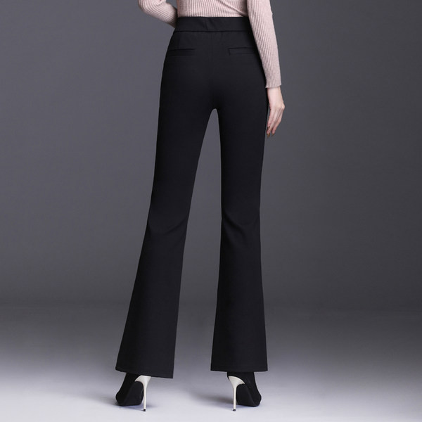 Moodsad musta värvi Charlestoni püksid naistele