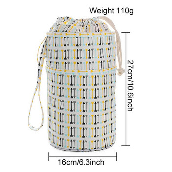 Τσάντες πλεξίματος τσάντες αποθήκευσης νήματα Organiser νήματα τσάντα χειροτεχνίας με τσέπες Cross Stitch Embroidery Project Bag Τσάντες με βελονάκι για μαλλί