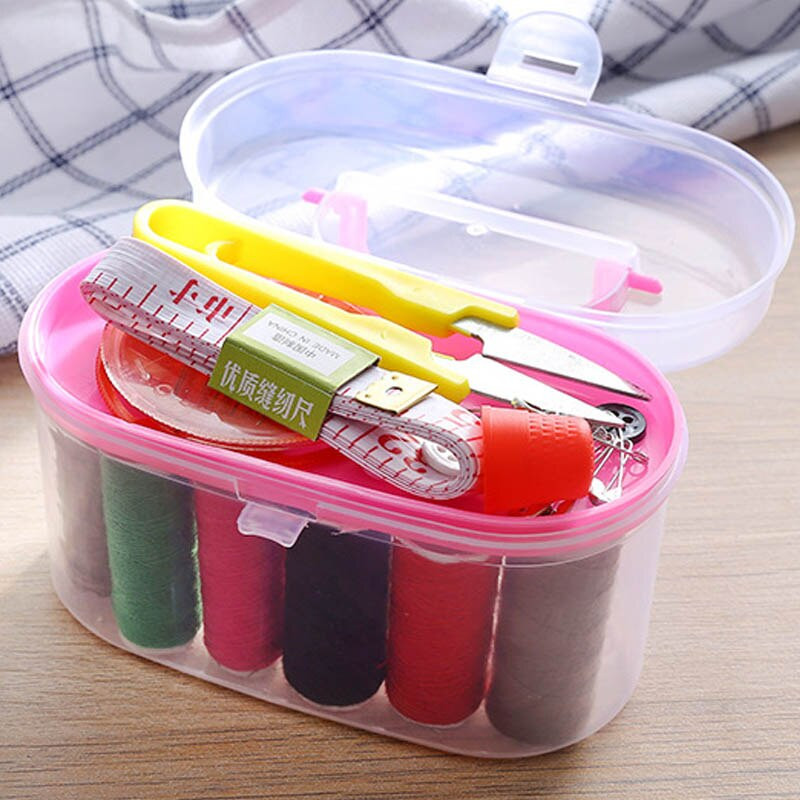 1 set accesorii pentru țesătură cusături cutie de cusut multifuncțional din plastic sutură de mână pentru repararea costumului instrumente de tricotat kit de cusut de uz casnic