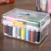 1 komplekt Naaien Tool Pack Kit Draad Threader Naald Meetlint Schaar Vingerhoed Met Opbergdoos Naaien Tool Accessoire