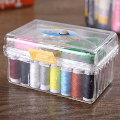 1 komplekt Naaien Tool Pack Kit Draad Threader Naald Meetlint Schaar Vingerhoed Met Opbergdoos Naaien Tool Accessoire