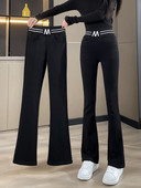 Model nou de pantaloni de dama cu talie inalta de culoare neagra