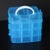 3 Layers 18/30 Racks Κουτί αποθήκευσης Κοσμήματα Δοχείο Pearl Organizer Θήκη αποθήκευσης σπιτιού Οργάνωση Clear Plastic Αποθήκευση κοσμημάτων